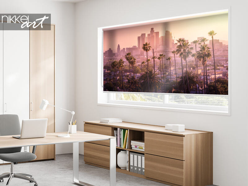 Printed roller blinds sunset of Los Angeles