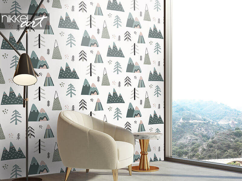 Wallpapers seamless pattern in scandinavian style