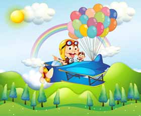 Blanket with photo Aircraft, balloon